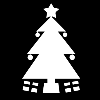 Christmas Tree with Presents Decal